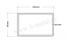 Teava rectangulara zincata 120x40x6 mm 1